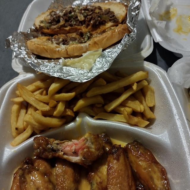 Philly Cheese Steak 6pc Wings Combo