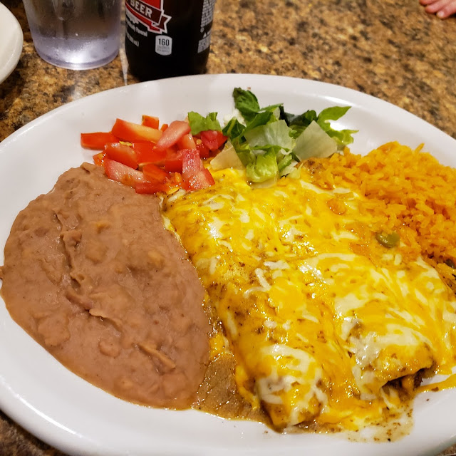Cream Cheese Enchiladas Plate