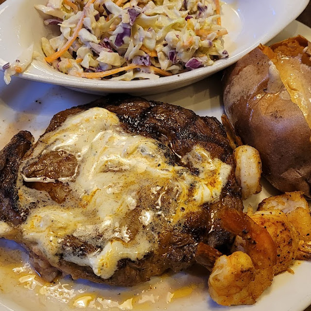 2 Choices of 1 2 Fried Item and 8 Oz Ribeye Combo Platter