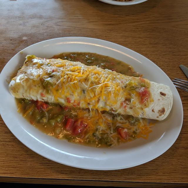 Hungry Man Breakfast Burrito with Green Chile