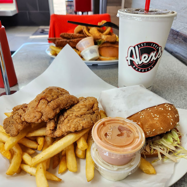 Burger and Chicken Strips