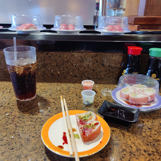 Salmon Sushi and Rockland Roll