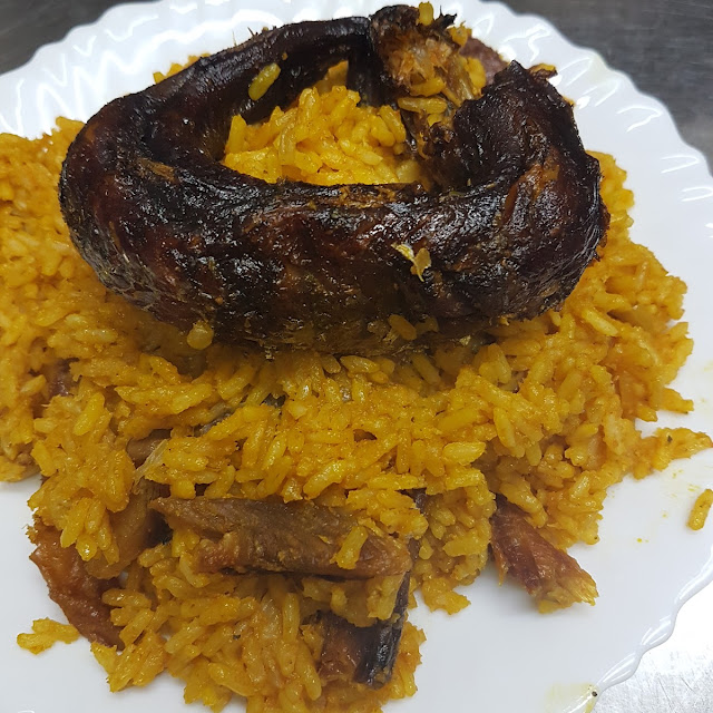 Jollof Rice with Dry Fish