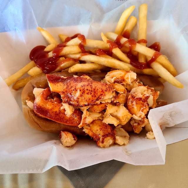 Hot Lobster Roll with French Fries