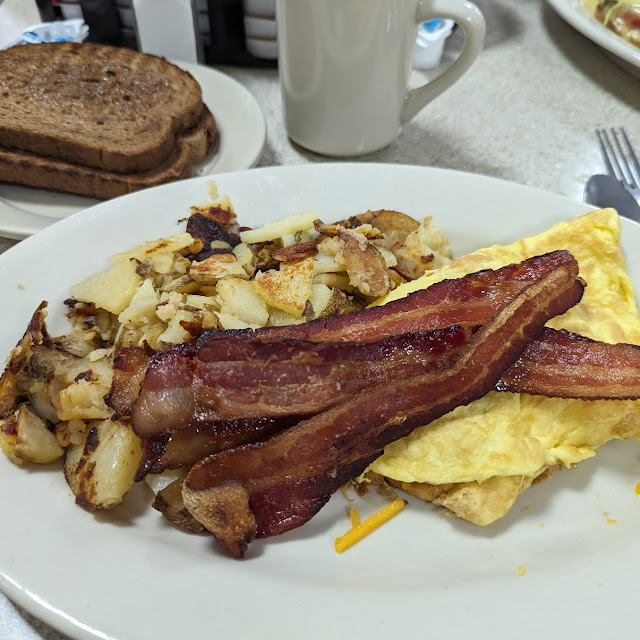 Cheese Omelette with Bacon