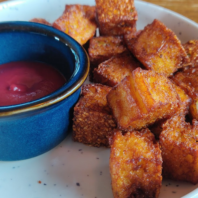 Cauliflower Tots with Better Half Beet Ketchup
