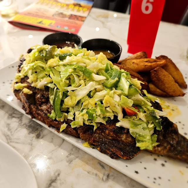 Fried Plantain with Tilapia Fish