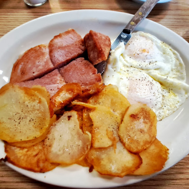 Ham Steak and Eggs