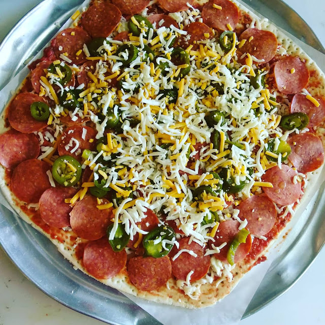 Pepperoni Jalapeno and Extra Cheese