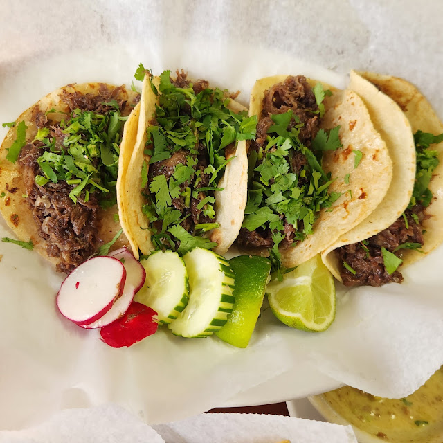 Shrimp Tripa Asada Tacos