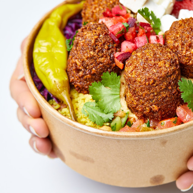 Aubergine & Falafel