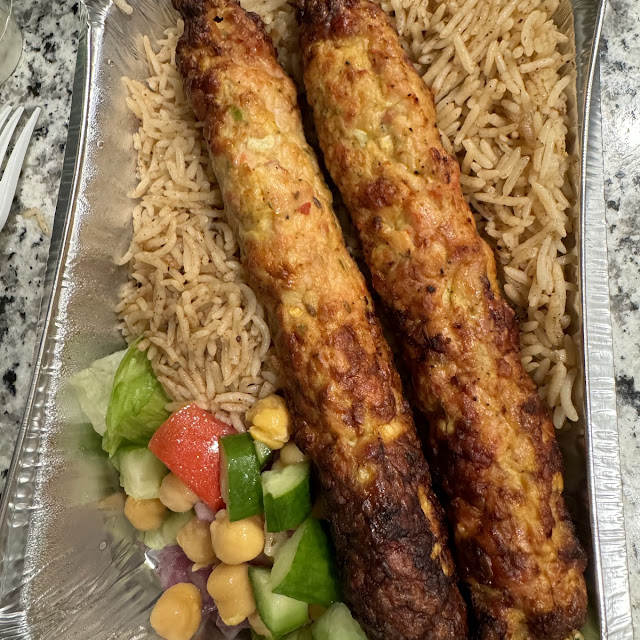 Seekh Kabob over Rice