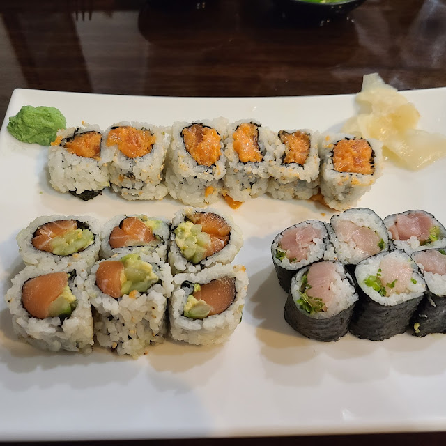 Yellow Tail Roll Alaskan Roll Spicy Salmon Roll