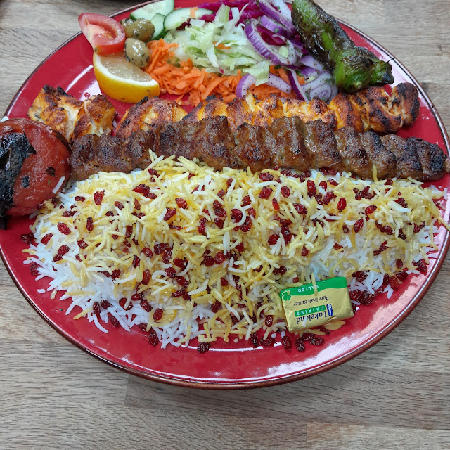 Momtaz Kebab with Zereshk Polo