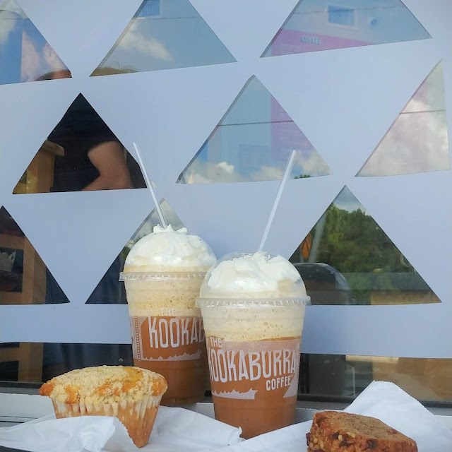 Signature Coffee Frappé Cranberry Orange Muffin and Vegan Banana Nut Bread