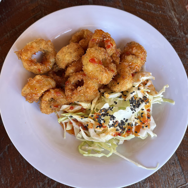 Calamari on Slaw