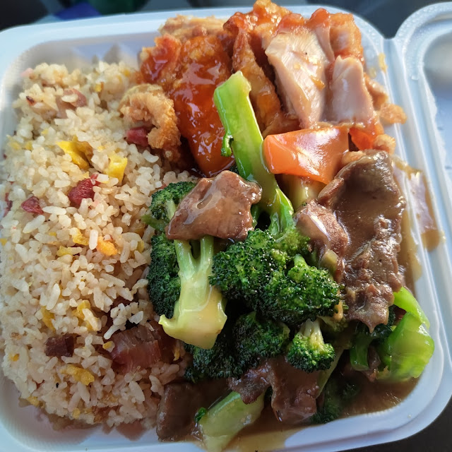 Beef Broccoli with Lime Chicken and Fried Rice