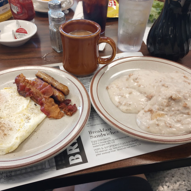 Eggs over Easy Sausage Gravy over Biscuits Hash Browns Sausage Links & Bacon