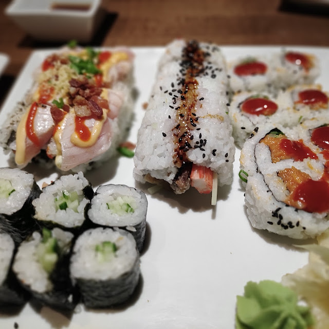 From Left to Right Belly Dance BC Spicy Tuna Cucumber
