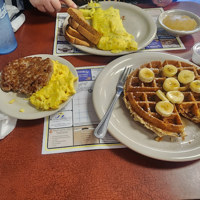 Pecan Waffle with Banana
