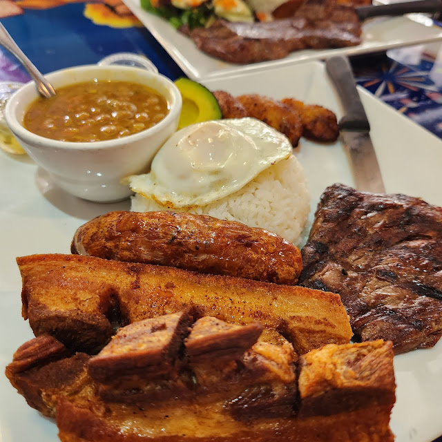 Mega Bandeja Paisa Sancocho de Costilla Rib Soup