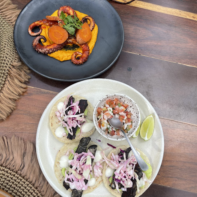 Octopus and Fish Tacos