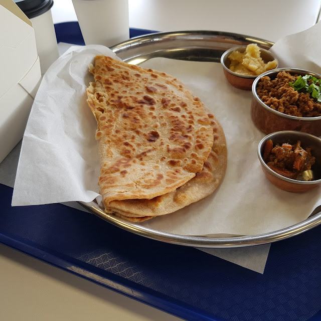 Paratha with Keema Halwa and Achaar