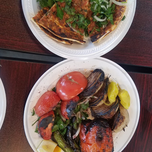 Meat Bread 3 and Grilled Vegies
