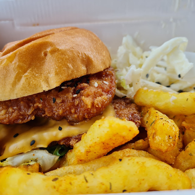 Sticky Korean Chicken Burger