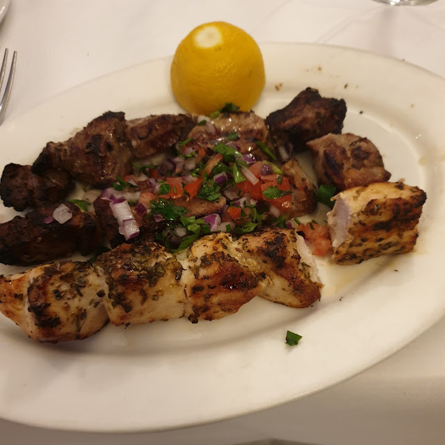 Chicken and Afelia Kebab