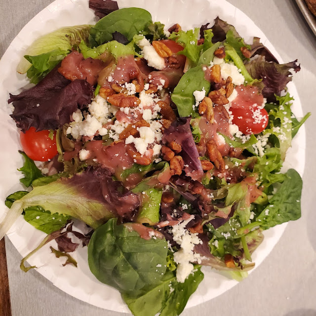 Chicken Pecan Salad Minus the Chicken and Blue Cheese and Added Feta Instead