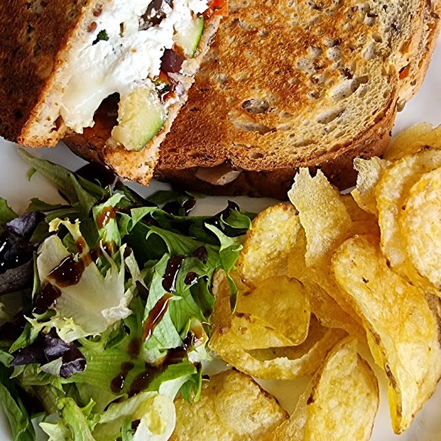 Goats Cheese and Mediterranean Veg Toastie