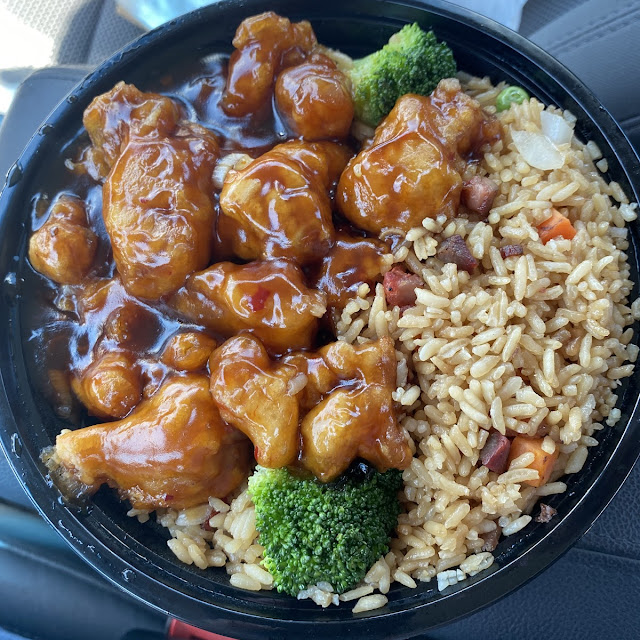 General TSO’S Chicken with Pork Fried Rice