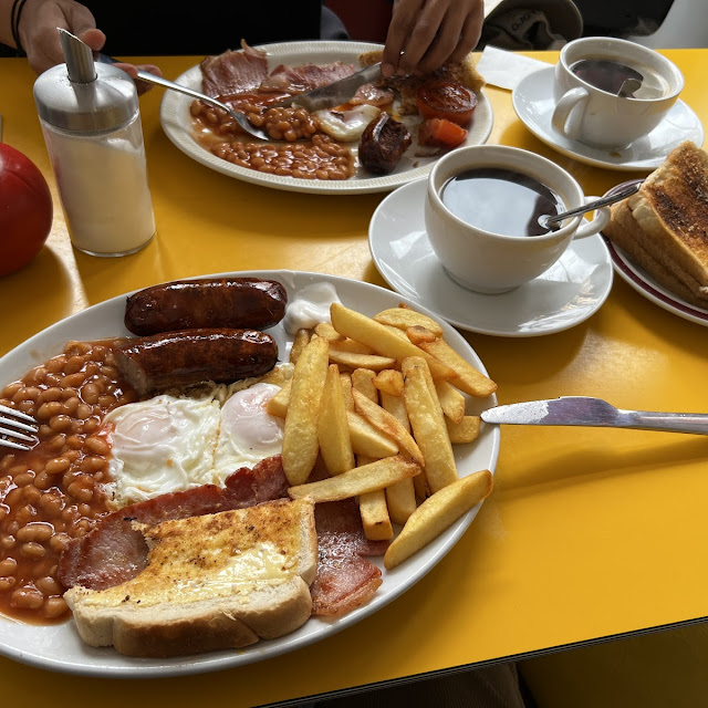 Egg Sausages Beans