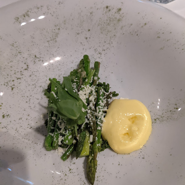 Asparagus with Lemon Hollandaise and Amaranth