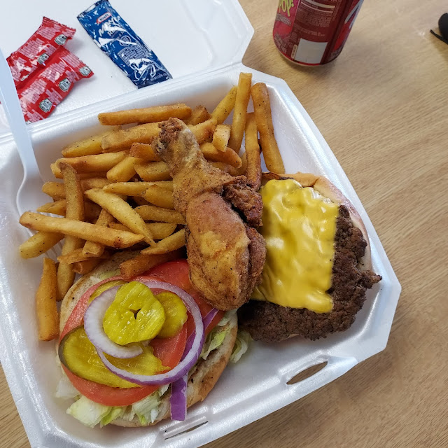 Cheese Burger and Fries