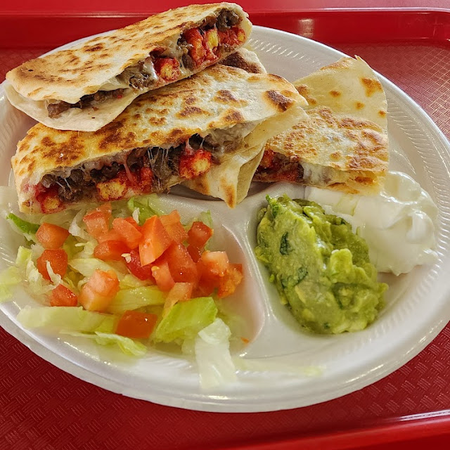 Asada Quesadilla with Hot Cheetos