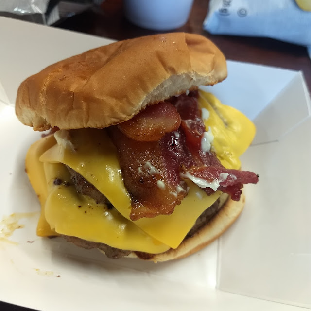 Double Cheese Burger with Bacon