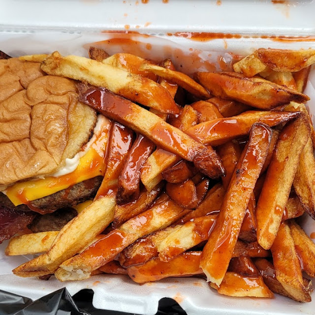 Bacon Double Cheeseburger and Fries