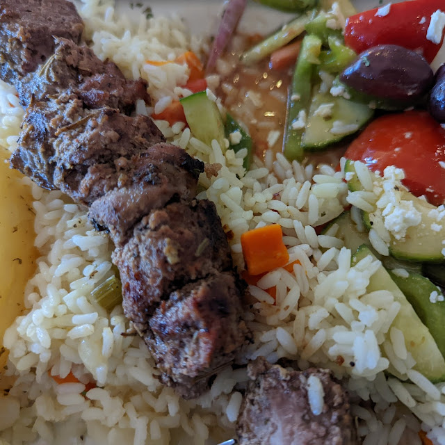 Lamb Souvlaki Dinner