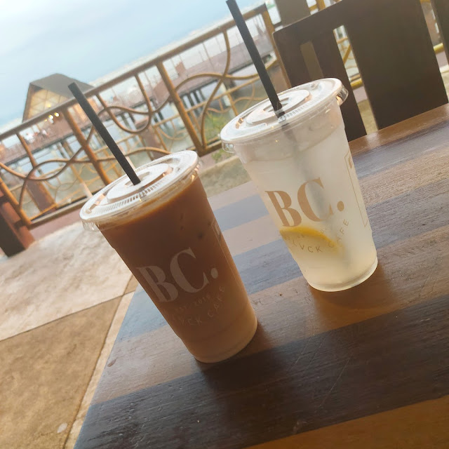 Coffee Latte and Pure Lemonade