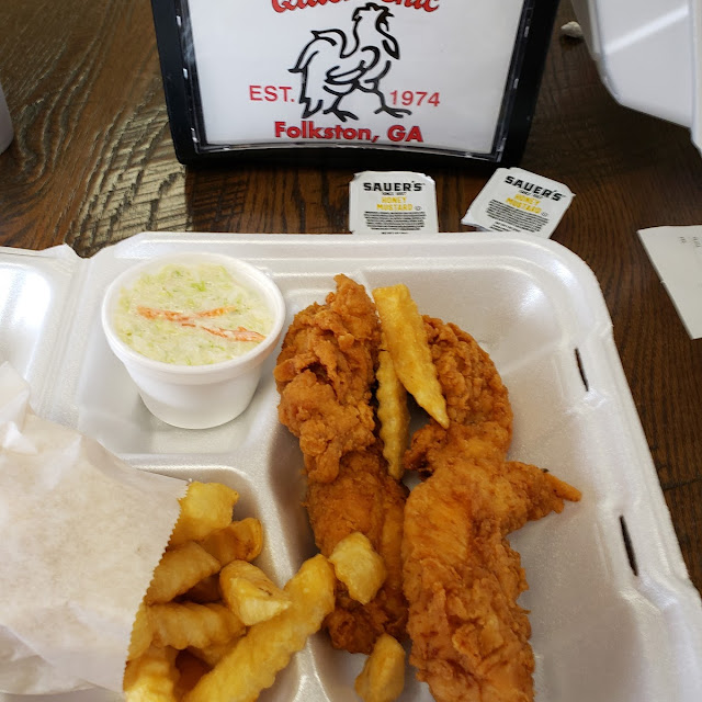 Chicken Fingers Fries and Cole Slaw