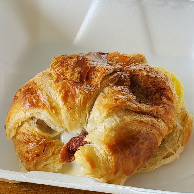 Bacon Egg and Cheese Croissant Sandwich