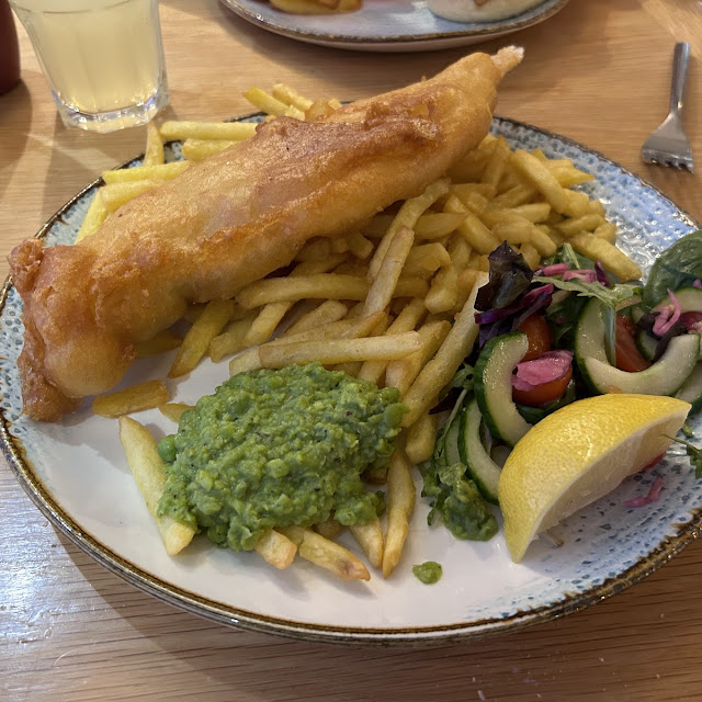 Fish and Chips with Minted Mushy Peas