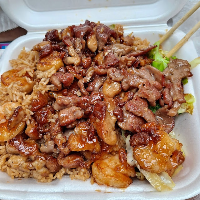Chicken Beef and Shrimp Teriyaki