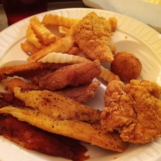 Fried Catfish Fillets BarBQ Catfish Fillets Chicken Tenders BarBQ Ribs French Fries Sweet Tea
