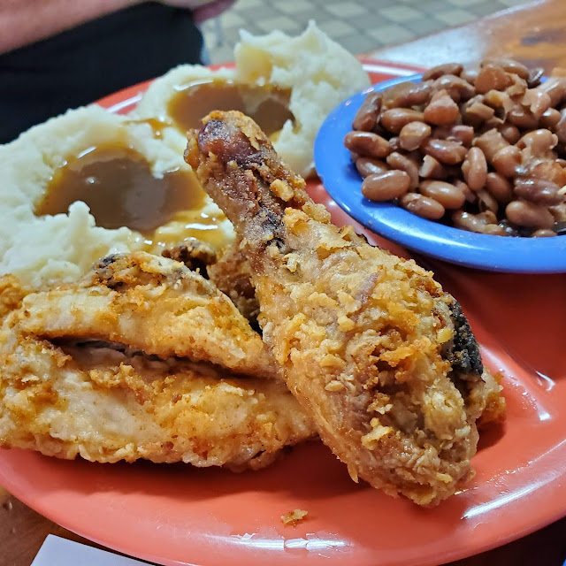 Fried Chicken Mashed Potatoes & Gravy and Fried Okra