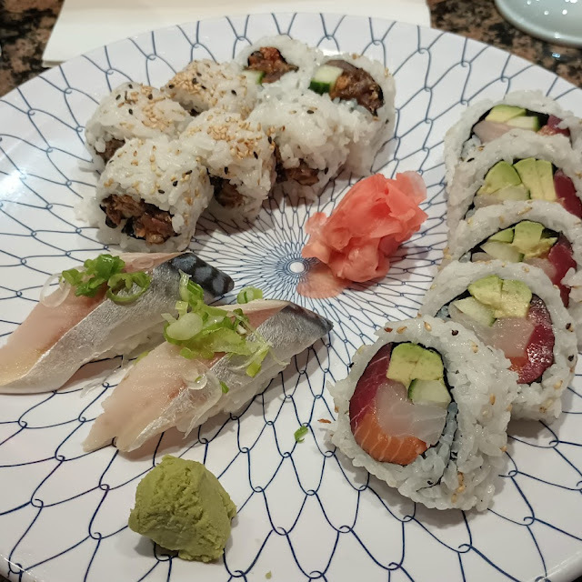 Decatur Roll Mackerel Nigiri Salmon Skin Rolls