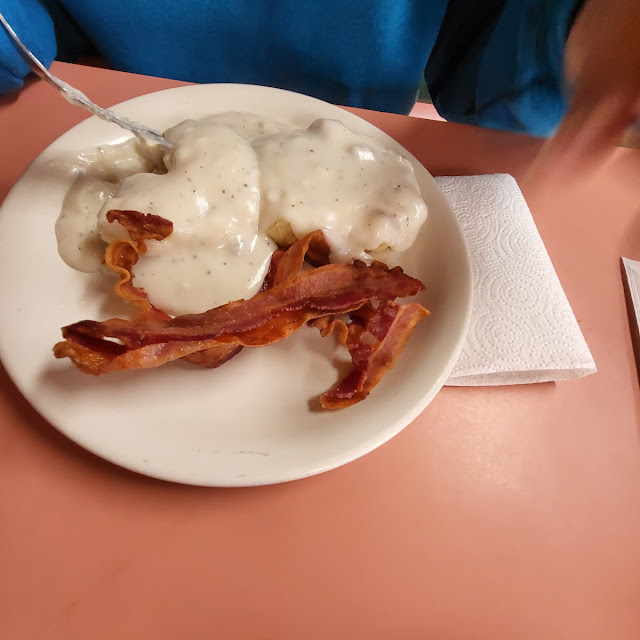 Biscuits and Gravy with Bacon