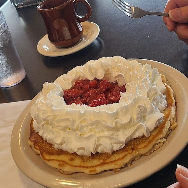 Strawberry Pancakes with Whipped Cream